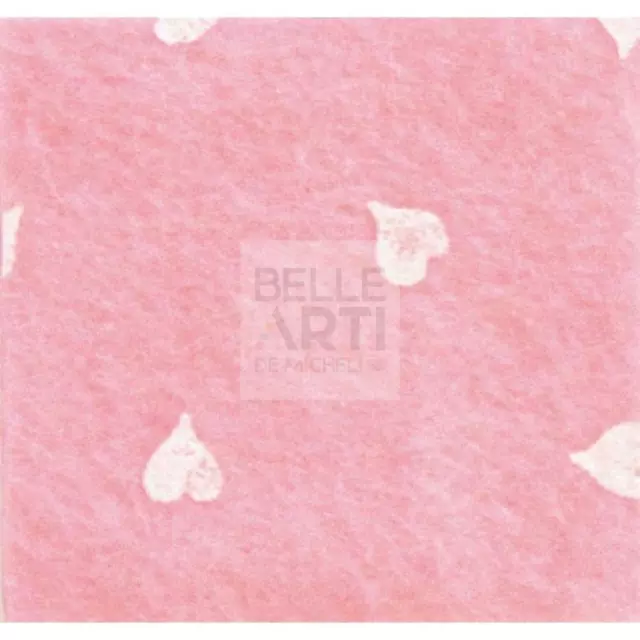 Panno Lenci 1 Mm 30X40 Cm Rosa/Bianco Cuori