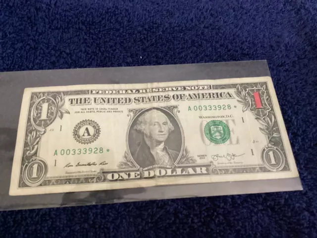 2003 $1 STAR NOTE LOW SERIAL NUMBER REPEATER 3s