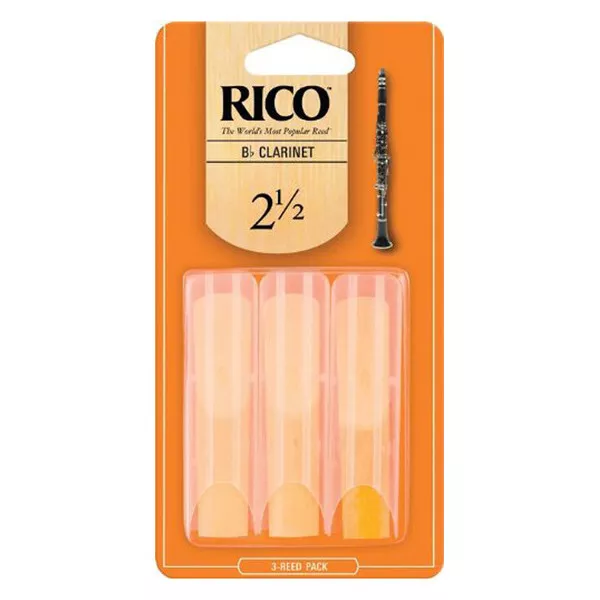 Rico RCA0325 2.5 Strength Reeds for Bb Clarinet Pack of 3
