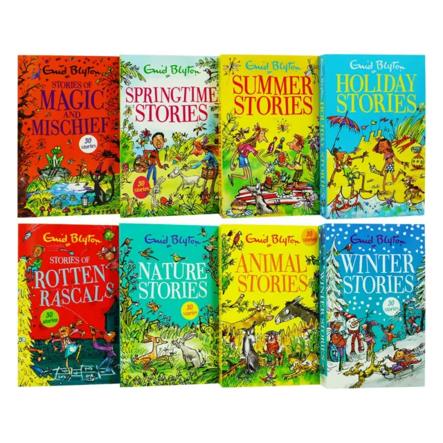 Short Story Collection 8 Books Set Over 200 Stories By Enid Blyton-Ages 5-11- PB 2