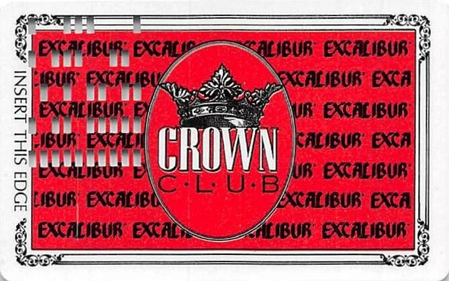 Excalibur Casino - Las Vegas, NV - Rare 2nd Issue Slot Card