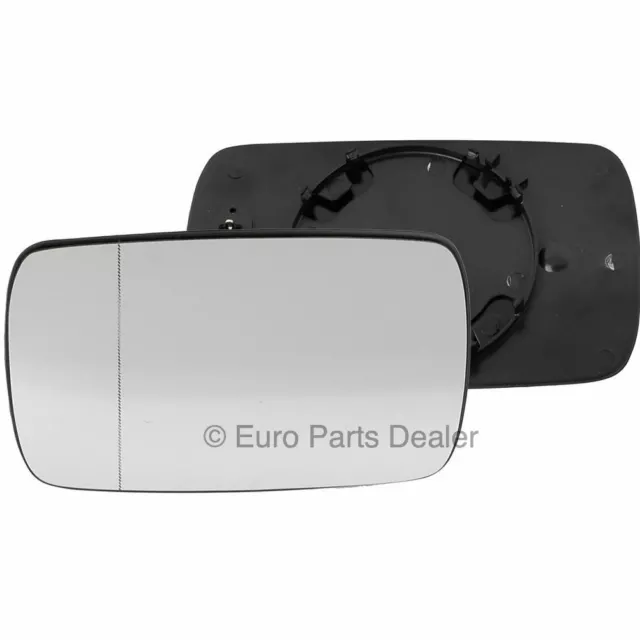 Passenger side Clip Heated Wide Angle wing mirror glass for BMW 3er E46 98-05