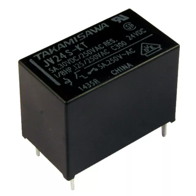 Fujitsu Takamisawa JV-24S-KT Relais 24V DC 1xEIN 5A 2880R Relay Print 855144