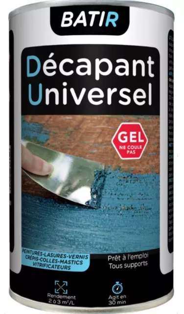 DECAPANT GEL peinture lasure colle vernis crépi vitrificateur mastic 1L BATIR