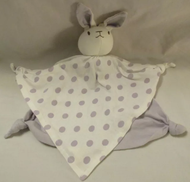 Under the Nile Bunny Rabbit Lovey Security Blanket Lavender Dot Knots Organic