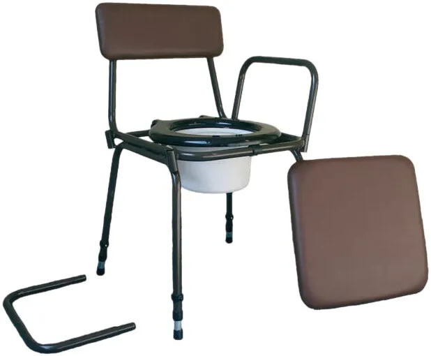 Aidapt Surrey Height Adjustable Stackable Commode Chair with Detachable Arms
