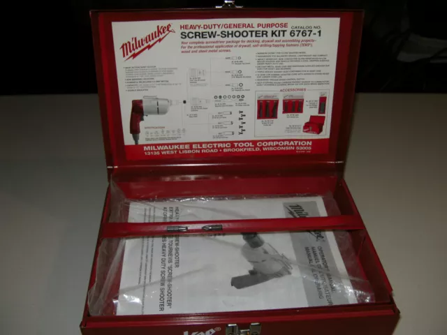 Milwaukee Drywall Screw Shooter Screw Gun Kit - Metal Case & Accessories 6767-1