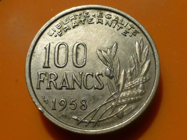 100 Francs - Cochet - 1958 - Rare & Qualite Ttb !