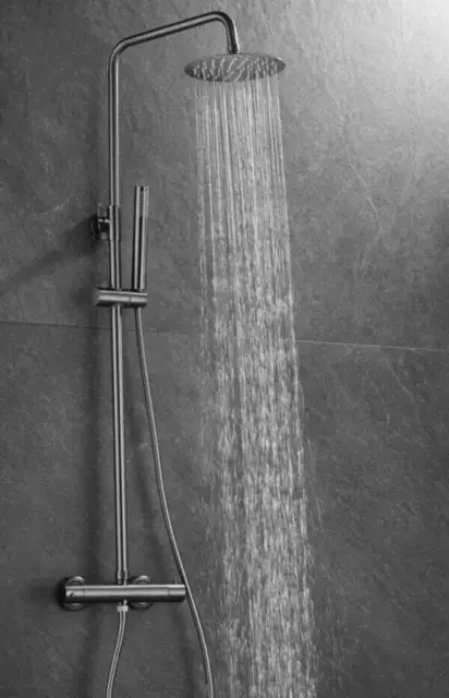 Rain Duschsystem mit Thermostat Regendusche Rainshower verschiedene Farben 3