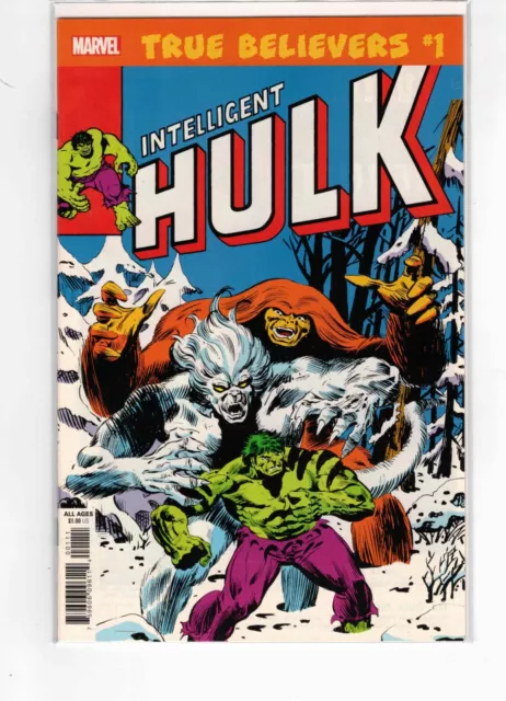 Marvel Intelligent Hulk True Believers #272 Comic Book NM