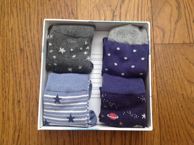Coffret cadeau Thought Boys - Quatre paires de chaussettes en bambou à motifs - 2-3 ans