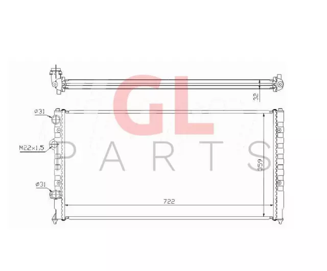 FOR VW PASSAT B4 1993-1996 Radiator Engine Cooling 3A0121253T New