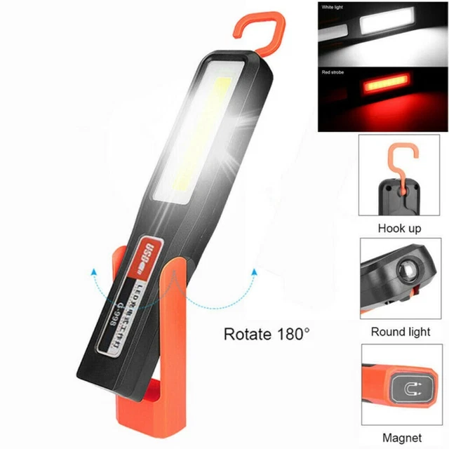 Sans Fil Lampe de Travail Inspection Main Torche Extérieur ABS 3 Modes Camping