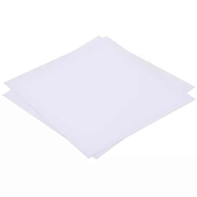 Blanco ABS Plástico Hoja 12x12x0.06" para Construcción Modelo DIY Artesanía 2pzs