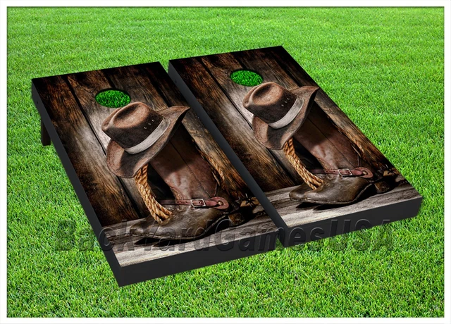 Country Music Guitar Cornhole Board Vinyl Decal Wrap Set – Stickers For Toss Game By BackyardgamesUSA