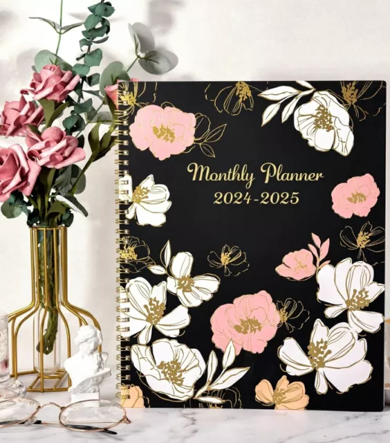 Exquisite 2024-2025 Two-Year Monthly Planner & Calendar- Large Format (9 x 11)