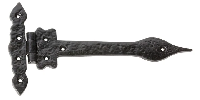 single black cast iron gate or barn door hinge,gothic spear end TH1852