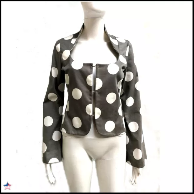 bluse jacket woman clothing luxury fashion brand elegant office polka dots slim