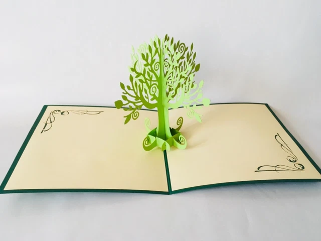 Mazzo di fiori 4, biglietto pieghevole 3D, biglietto di auguri