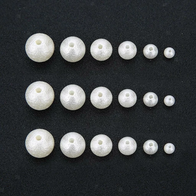 100 Round Acrylic Imitation Faux Pearl Spacer Beads, Loose Bead Vase Filler