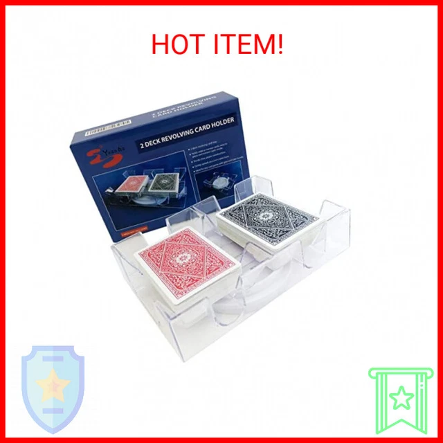 Yuanhe 2 Deck Rotating-Revolving Playing Card Tray, Card Holder