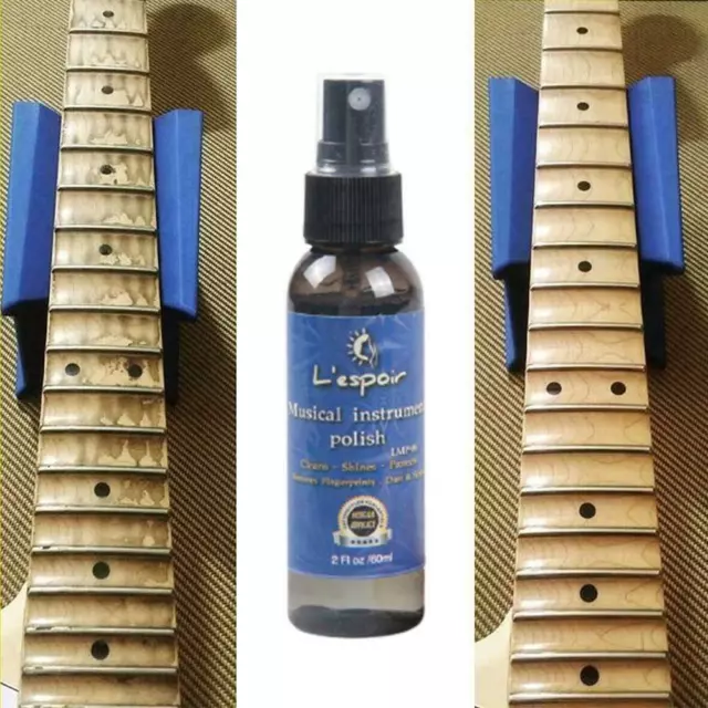 60ml Guitar Fingerboard Nursing Oil Fretboard Lemon Cloth Cleaning + Tools