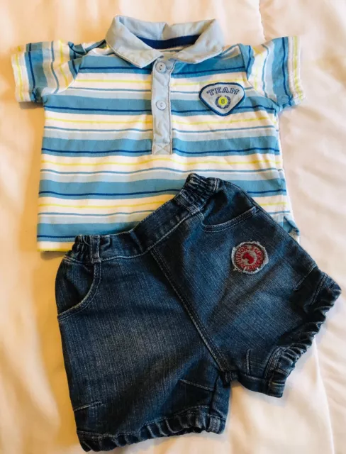 Ladybird Baby Boys Paquete 0-3 meses 4 camisas de manga corta, 1 camiseta y pantalones cortos 3