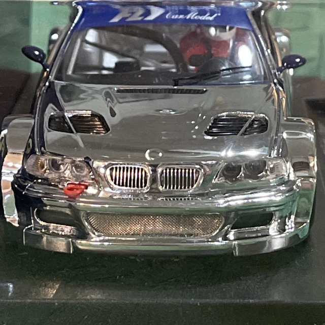 FLY -BMW M3 GTR -CHROME -NEW IN DISPLAY BOX—1/32 Scale SLOT CAR