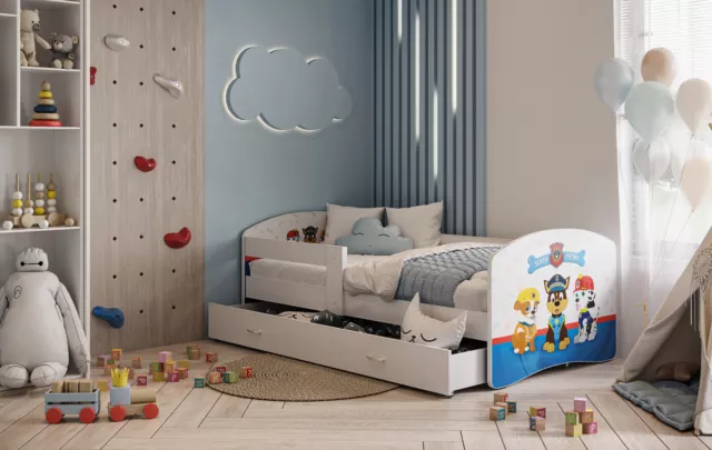 Cama infantil   LUKI 160 cm x 80 cm 180 cm x 80 cm + Colchones  Cama para niños