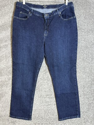 Riders by Lee Classic Fit Jeans Womens Size 22W Petite Stretch Blue Denim