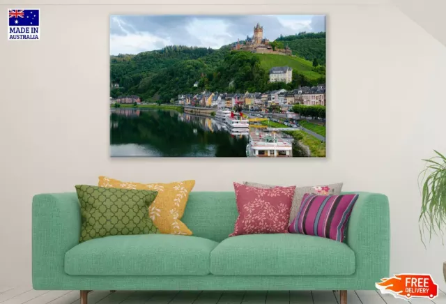 Cochem Castle Moselle Valley View Wall Canvas Home Decor Australian Made Quality