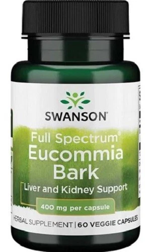 Vollspektrum Eucommia Rinde 400 mg 60 Kapseln Swanson
