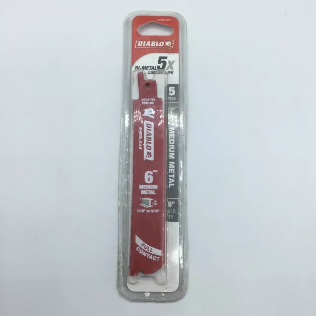 Diablo Bi-Metal Saw Blades 6" 4/18 TPI 5 Pack DS0614BF5 NEW