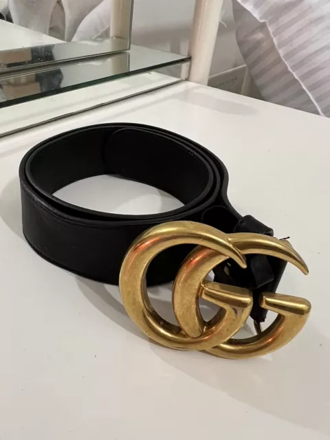 Gucci Wide Leather Belt - Double G