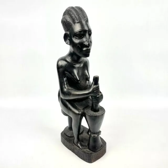 Scultura Africana in legno massello Ebano Figura Congo Arte Africa Artigianale