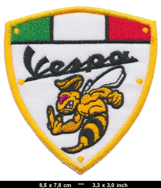 VESPA Aufnäher Patches RUDE WASP Motorrad Roller Motorroller Scooter Italien