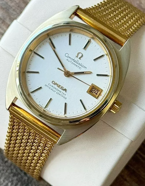 Omega Constellation 14k Automatic Watch Vintage Men's 1973, Warranty + Serviced