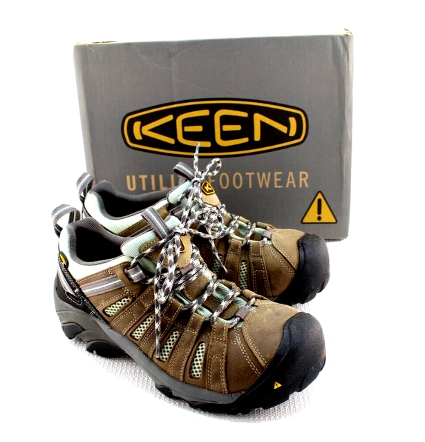 New KEEN Flint Low Size 9 M Brown Steel Toe Women's Hiking Shoes RETAIL $155