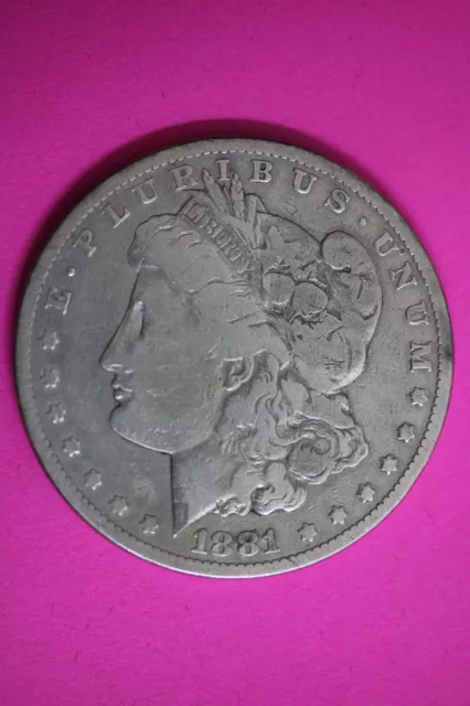 1881 CC Morgan Silver Dollar Liberty Rare Key Date Coin Carson City Mint 37