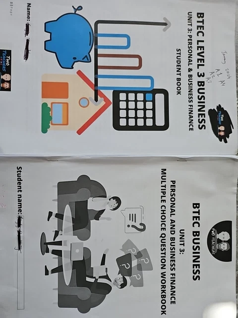 BTEC BUSINESS LEVEL 3 Unit 3 Personal and Business Finance Workbook ...