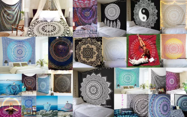 Indian Tapestry Wall Hanging Mandala Hippie Gypsy Bedspread Throw Bohemian Cover