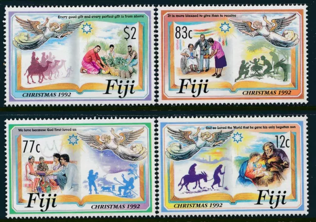 1992 Fiji Christmas Set Of 4 Fine Mint Mnh