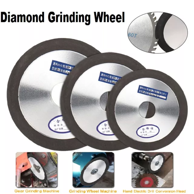 4" 5" 6" Diamond Grinding Wheel Carbide Cutter Grinder Sharpener Milling Tool