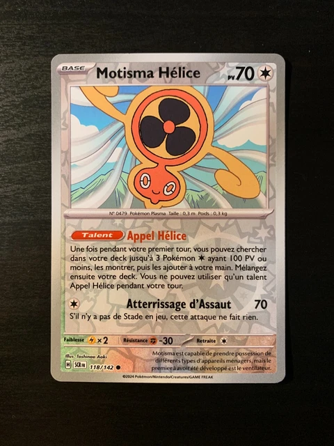 CARTE POKÉMON REVERSE Motisma Hélice 118/142 SCR Couronne Stellaire FR ...