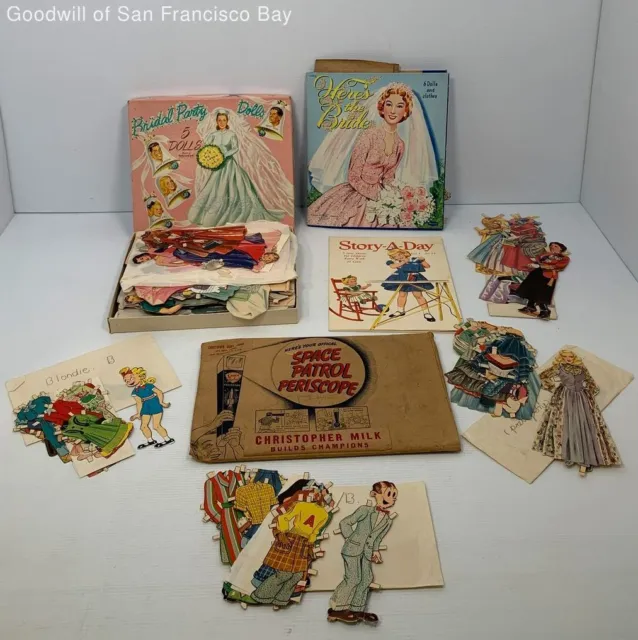 Vintage Huge Paper Doll Lot 1950’s With Queen Elizabeth Dagwood Blondie