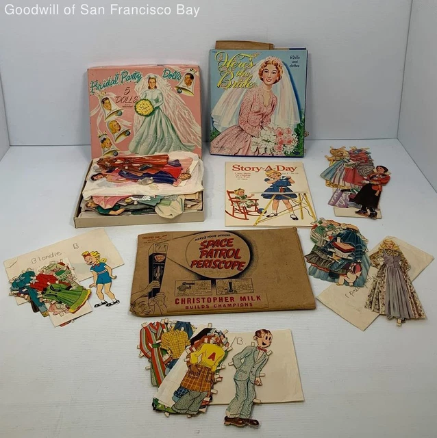 Vintage Huge Paper Doll Lot 1950’s With Queen Elizabeth Dagwood Blondie