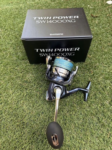 SHIMANO TWIN POWER SW 14000XG Saltwater Spinning Reel Used