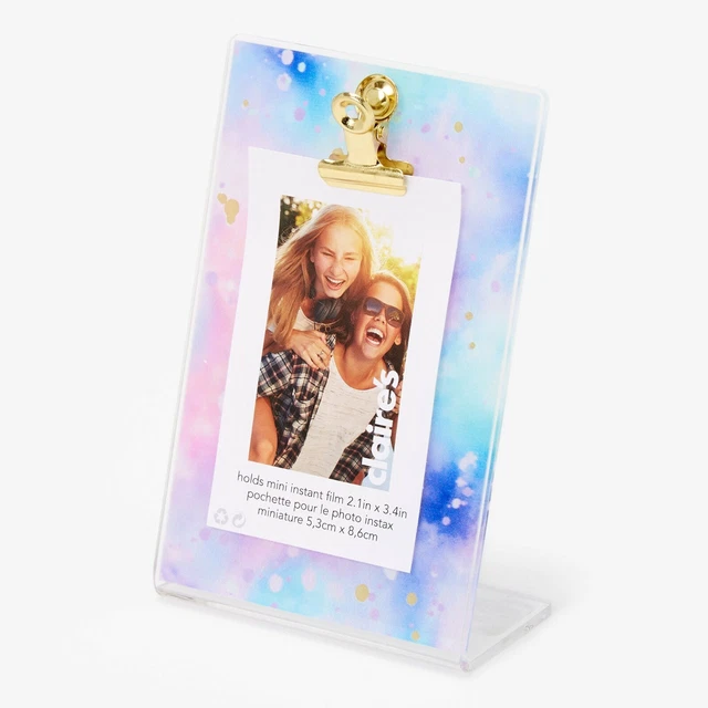 Pastel Tie Dye Instax Photo 2" x 3" Holder Frame Cute Kawaii Clare's Pastel Tie Dye Instax Photo 2" x 3" Holder Frame Cute Kawaii Clare's