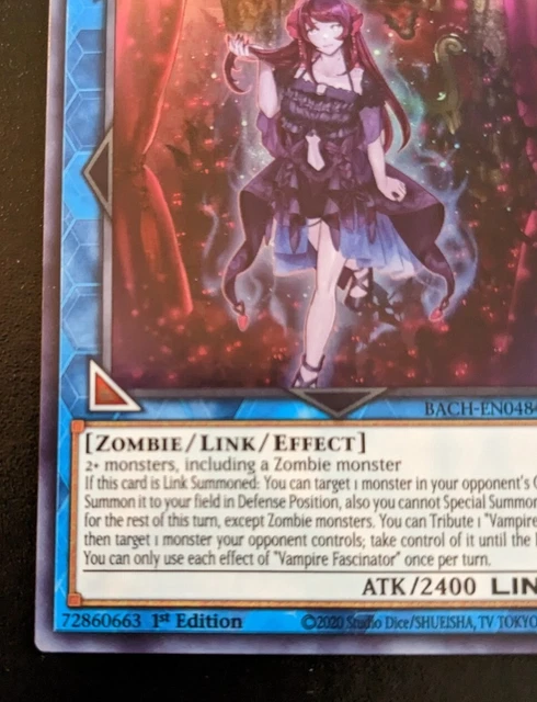 Vampire Fascinator BACH-EN048 1st Edition Super Rare Battle Of Chaos Yu-Gi-Oh 4