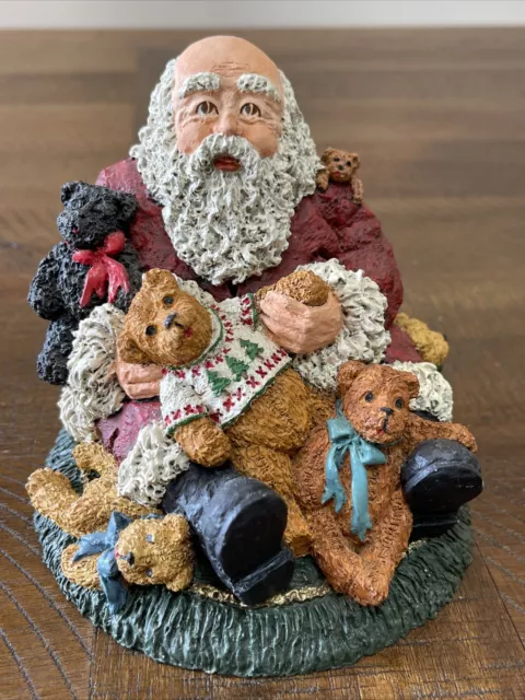 Vintage June McKenna Santa With Teddy Bears 1997